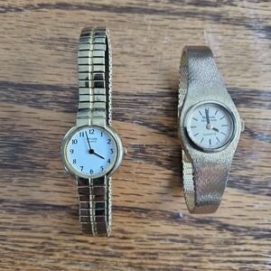 Gold Bulova and Citizen Watches